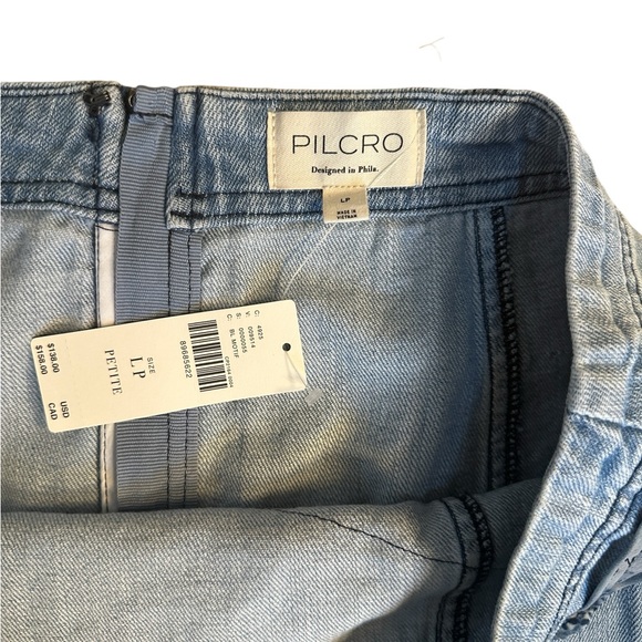 Anthropologie Pilcro Asymmetrical Ruffle Blue Denim Skirt Size LP- NWT - Picture 5 of 7